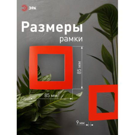 Рамка 1-м 12-5001-23 красн. ЭРА Б0019388