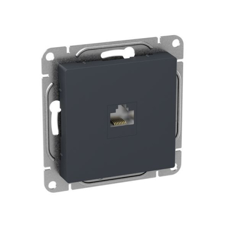 Розетка RJ45 (кат.6) графит. Эпика EKF UP1-SOG-RJ45-6