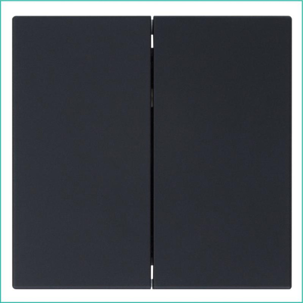 Выключатель 2-кл. СП FD 10А IP20 с накладкой механизм черн. матов. soft touch Jasmart FD3023PBM