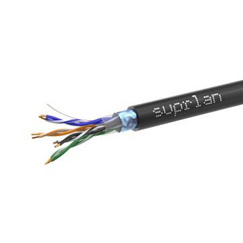Кабель витая пара F/UTP кат.5E 4х2х0.52 Cu LSZH нг(А)-HF UV In./Out Premium 305м (RUS) (м) SUPRLAN 01-1039-1