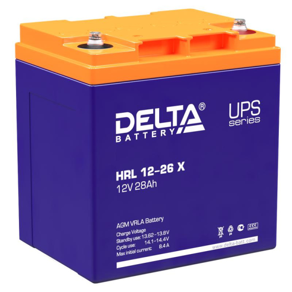 Аккумулятор профессиональный 12В 28А.ч HRL 12-26 X Delta 4614010610008