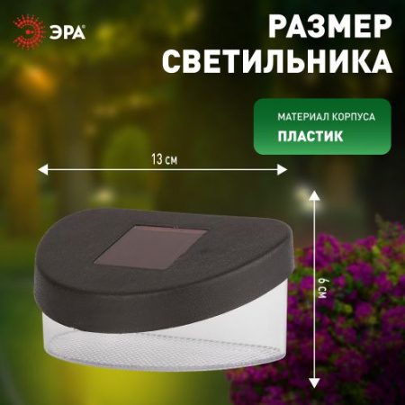 Светильник садовый SL-PL8-MNT1 настен. с выкл. черн. ЭРА Б0018819