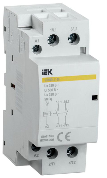 Контактор модульный КМ40-11М AC KARAT IEK MKK11-40-11