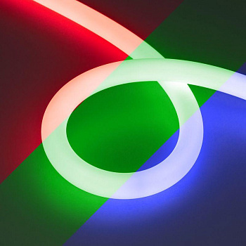 Лента светодиодная MOONLIGHT-TOP-F280-D25mm 24V RGB 360deg 14.4Вт/м IP65 3535 wire x1 прямой вывод кабеля герметичная (уп.5м) Arlight 037563