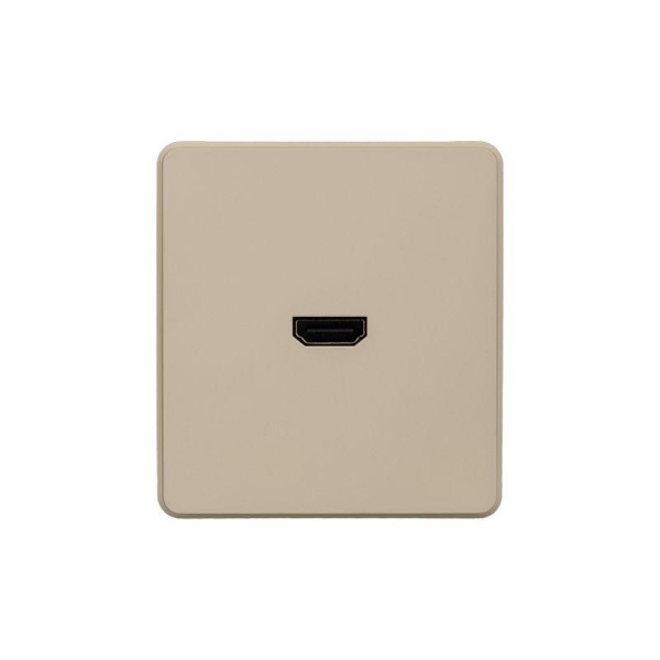 Розетка ROUND HDMI с/у шелк Kranz KR-78-0730-7