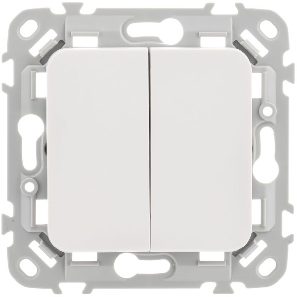 Выключатель 2-кл. СП FLITE ВС12-1-0-ФлЖ 10А механизм жемчуж. IEK FI-V20-0-10-1-K36