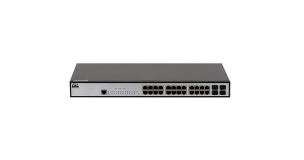 Коммутатор управляемый L2 24 Base-T 10/100/1000Мбит/с портов 4 SFP 1000Мбит/с 1 Console 1U 19дюйм 220В NIKOMAX GL-SW-G201-28