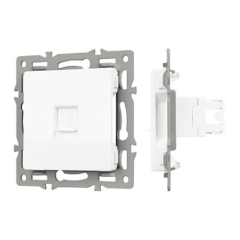 Механизм компьютерной розетки SCT-MPC1-PL-WH (RJ-45 CAT6) бел. Arlight 045301