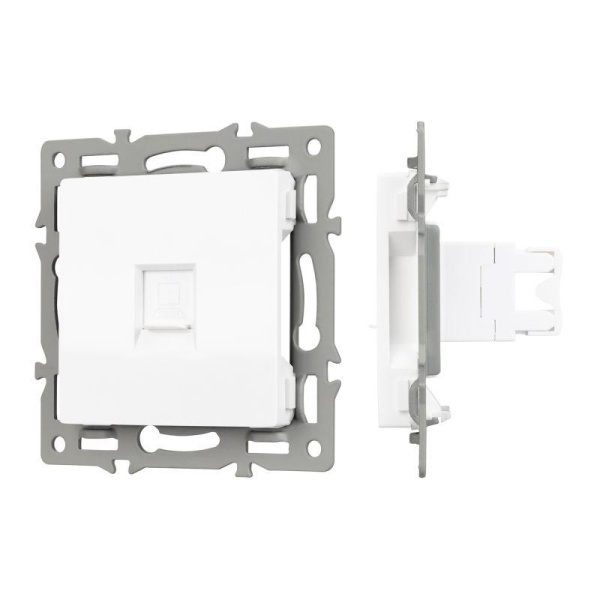 Механизм компьютерной розетки SCT-MPC1-PL-WH (RJ-45 CAT6) бел. Arlight 045301