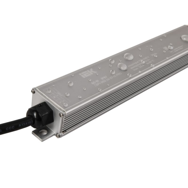 Драйвер LED ИПСН-PRO 60Вт 24В блок-шнуры IP67 IEK LSP1-060-24-67-15-PRO
