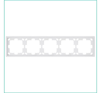 Рамка 5-м СП FD бел. матов. soft touch Jasmart FD1005PWM