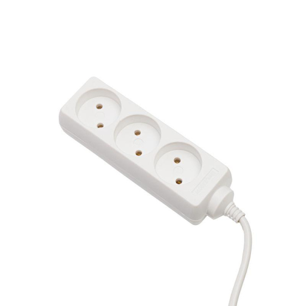 Удлинитель 3х3м без заземл. 10А IP20 S 3х3 2.2кВт ПВС2х0.75 Volsten 9301