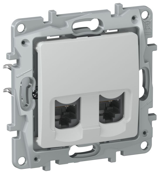 Розетка компьютерная двойная RJ45 кат. 5Е UTP галька IEKETIKA IEK 6716551