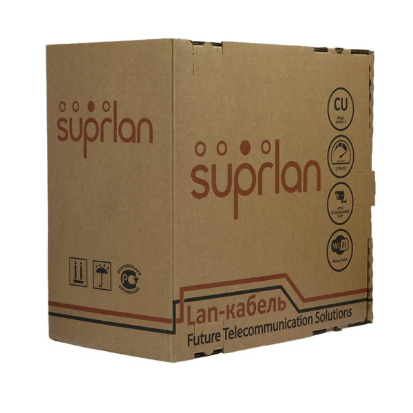 Кабель витая пара U/UTP 5e 4х2х0.64 Cu LSZH нг(А)-HF UV In./Out Long Ethernet (уп.500м) (RUS) SUPRLAN 01-0363-1