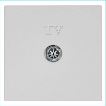 Розетка телевизионная оконечная TV 1-м СП FD Ф9.5мм с накладкой механизм тауп матов. soft touch Jasmart FD6001PTM
