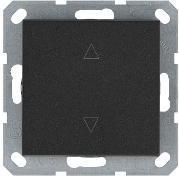 Выключатель для жалюзи 1-кл. 10А IP20 механизм антрацит Jasmart G3018B