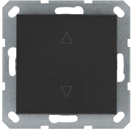 Выключатель для жалюзи 1-кл. 10А IP20 механизм антрацит Jasmart G3018B