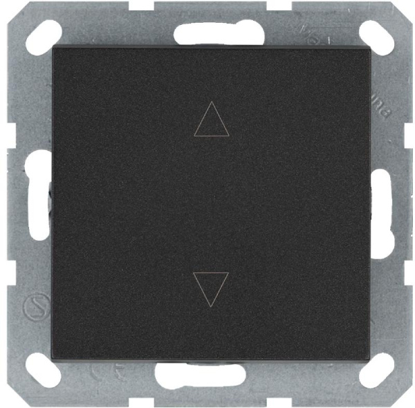 Выключатель для жалюзи 1-кл. 10А IP20 механизм антрацит Jasmart G3018B