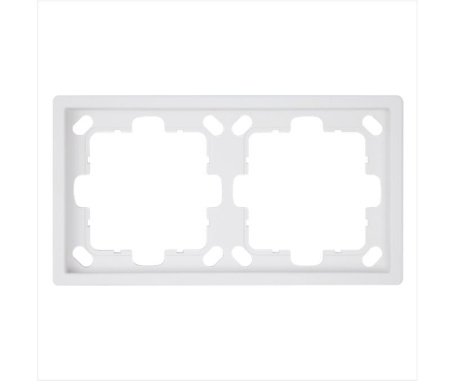 Рамка 2-м СП FD бел. матов. soft touch Jasmart FD1002PWM