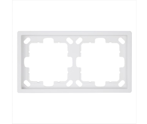 Рамка 2-м СП FD бел. матов. soft touch Jasmart FD1002PWM