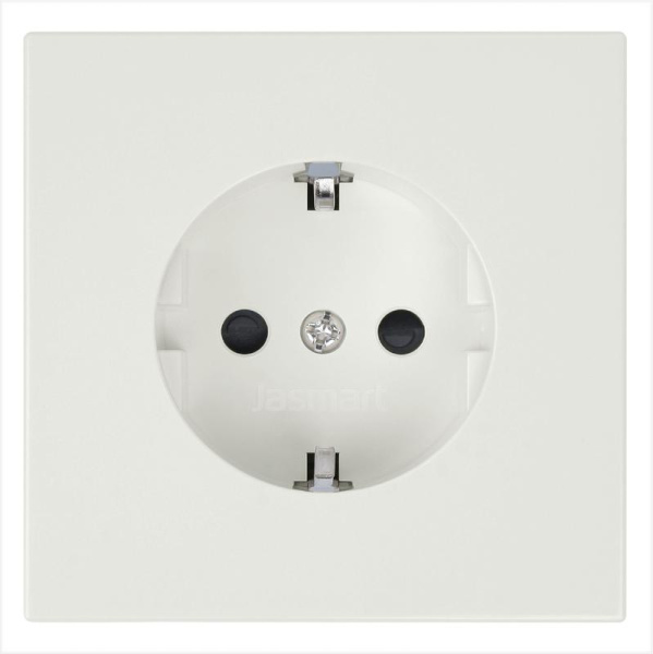 Розетка 1-м СП FD Shuko 16А IP20 с заземл. защ. шторки механизм сахара Jasmart FD5501SH
