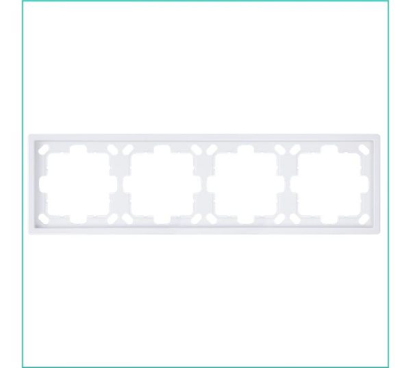 Рамка 4-м СП FD бел. глянцевый Jasmart FD1004W