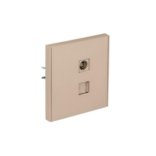 Розетка STRONG компьютерная RJ45 кат6+TV с/у шелк Kranz KR-78-0722-8