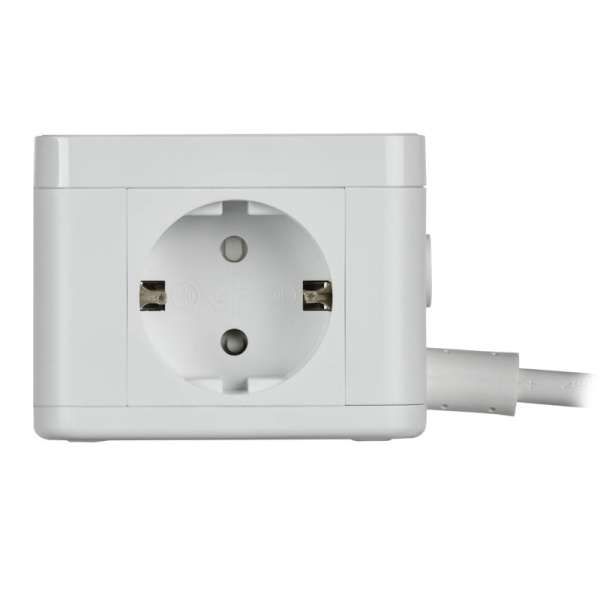 Удлинитель 2х1.3м 16А IP20 Qi У02К 10Вт USB A+C 3х1 бел. DOMINIC IEK DN-YP31-16-02-01-ZKU-K01