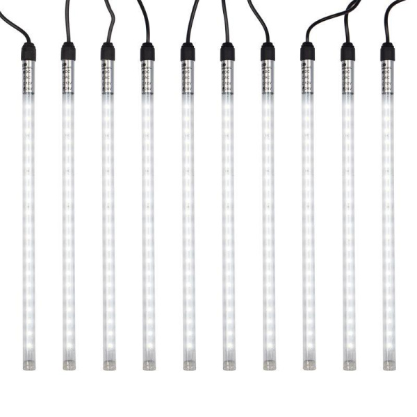 Гирлянда светодиодная "Тающие сосульки" 10шт х 30см шаг 100см 420LED бел. 36Вт 24В IP65 соединяемая Neon-Night 256-425