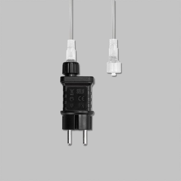 Гирлянда светодиодная занавес 3х2м 264 LED бел. прозр. ПВХ IP44 эффект мерцания 22 нити 12 LED/нить Neon-Night 235-525