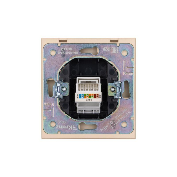 Розетка STRONG компьютерная RJ45 кат6 с/у шелк Kranz KR-78-0724-8