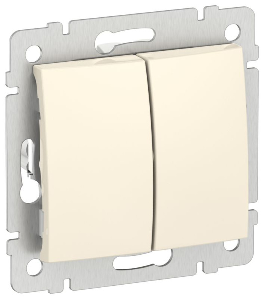 Переключатель IEKVALENA 2кл сх6/2 IP44 10АХ б/к сл. к. IEK 6941981