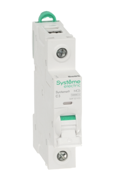 Выключатель автоматический 1п C 3А 10кА Systeme9 230В SE S9F32103