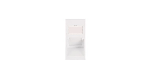 Вставка RJ45 (8P8C) кат.5E Mosaic 22.5х45мм 1 порт 110/KRONE T568A/B наклон. со шторками бел. NIKOMAX NMC-PM1UD2-AH-WW