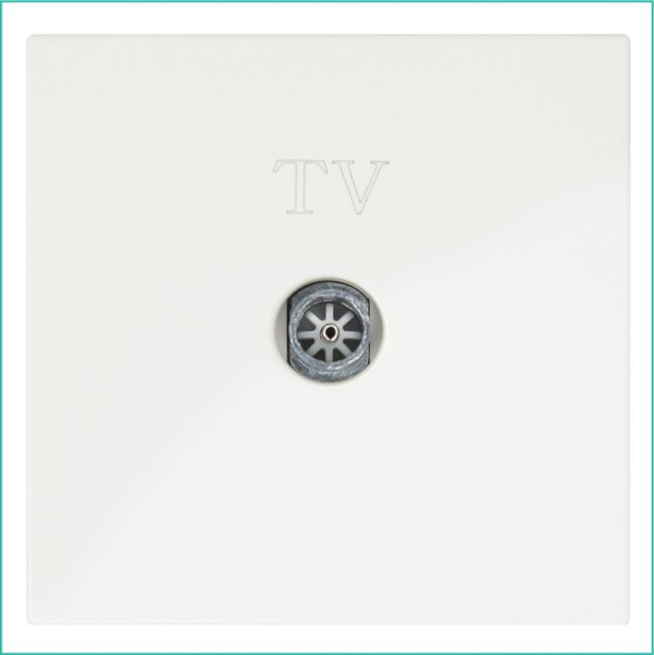 Розетка телевизионная оконечная TV 1-м СП FD Ф9.5мм с накладкой механизм сахара Jasmart FD6001SH
