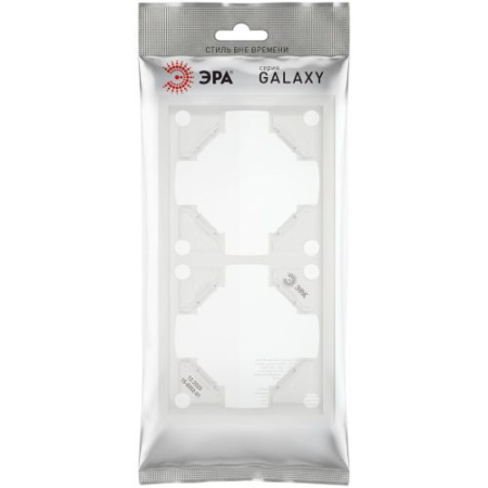 Рамка 2-м Galaxy бел. матов. 15-5002-08 Эра Б0070851