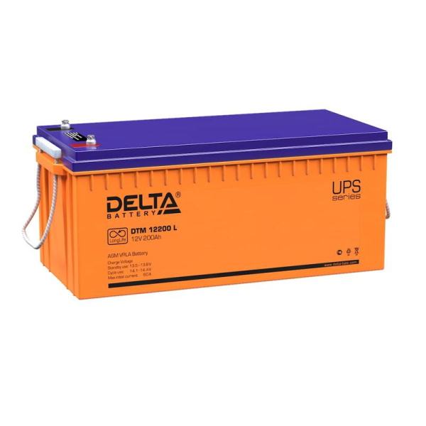 Аккумулятор UPS 12В 200А.ч DTM 12200 L Delta 4614010640005