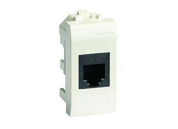 Розетка компьютерная 1-м СП 1мод. Brava RJ45 кат.5E сл. кость экранир. DKC 75647S