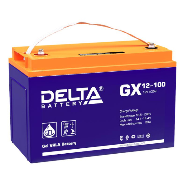 Аккумулятор GEL 12В 100А.ч 330х171х220 GX 12-100 Delta 4614010170002