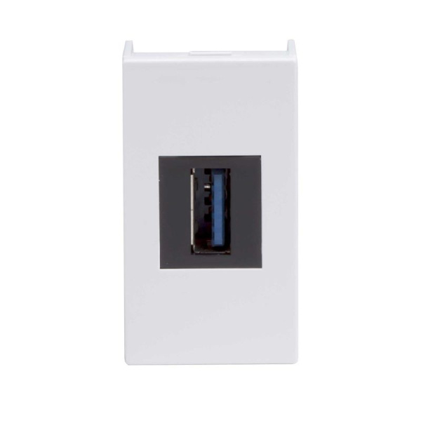 Розетка USB 1-м 1мод. Viva USB 3.0 бел. DKC 43018