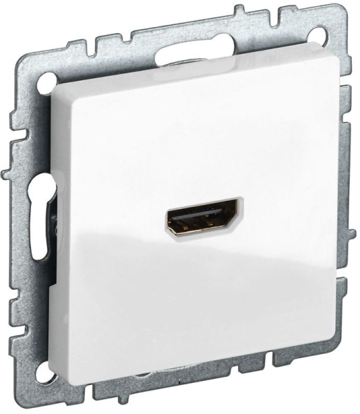 Розетка СП BRITE HDMI РHDMI-0-БрБ механизм бел. IEK BR-H10-K01