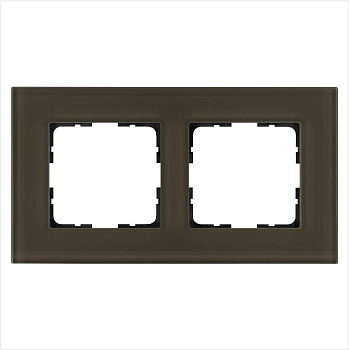 Рамка 2-м G-Glass стекло каперсовый Jasmart G1002GT