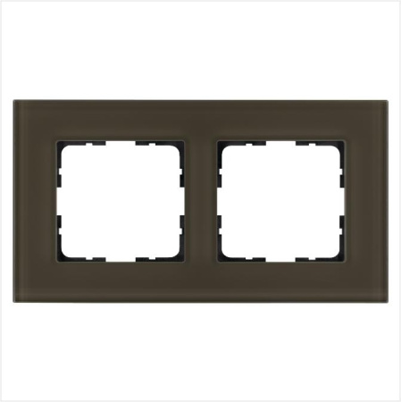 Рамка 2-м G-Glass стекло каперсовый Jasmart G1002GT