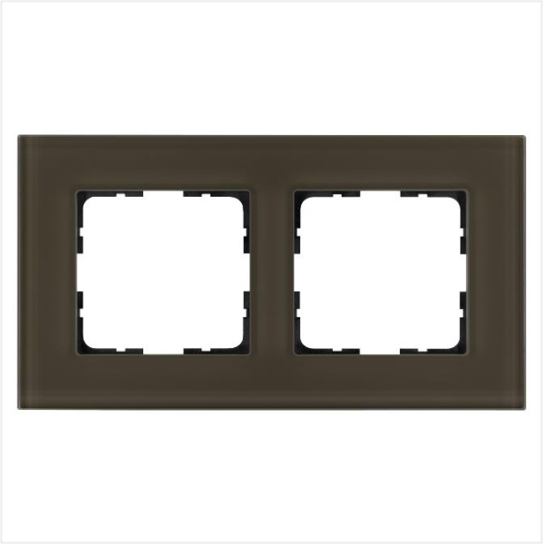 Рамка 2-м G-Glass стекло каперсовый Jasmart G1002GT