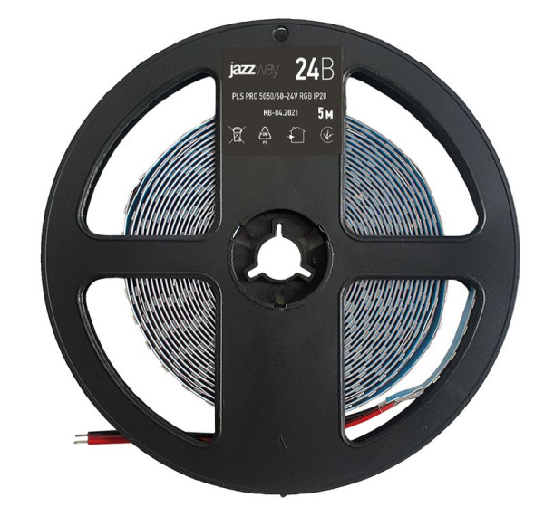 Лента светодиодная PLS 5050/60 RGB разноцвет. 24В IP20 (уп.5м) JazzWay 5033979