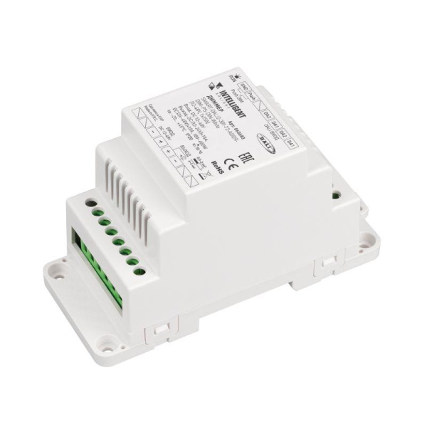 Диммер SMART-DALI2-301-72-ADDR-DIM-PS-DIN-White 12-48В 1х15А IP20 пластик INTELLIGENT ARLIGHT 060683