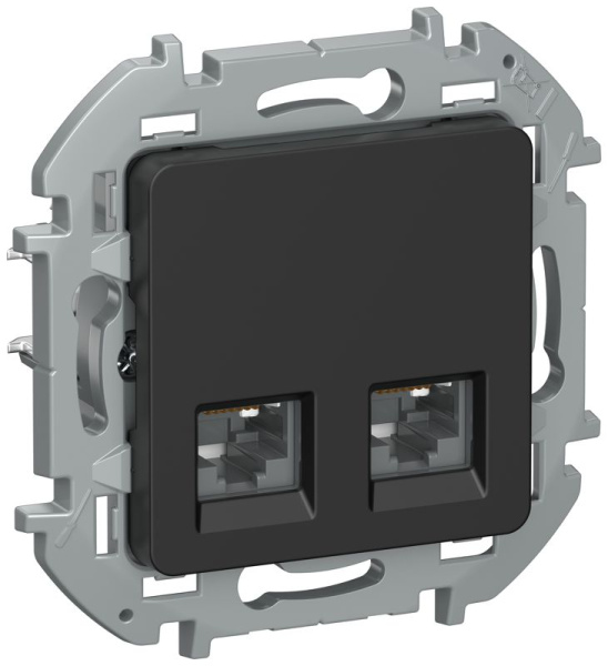Розетка компьютерная 2-м IEKINSPIRIA RJ45 кат.6 UTP черн. матов. IEK 6732291