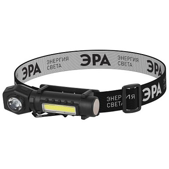 Фонарь налобный светодиодный GA-820 аккумуляторный 3Вт LED+3Вт COB 4 режима магнит/клипса USB type С Эра Б0071396