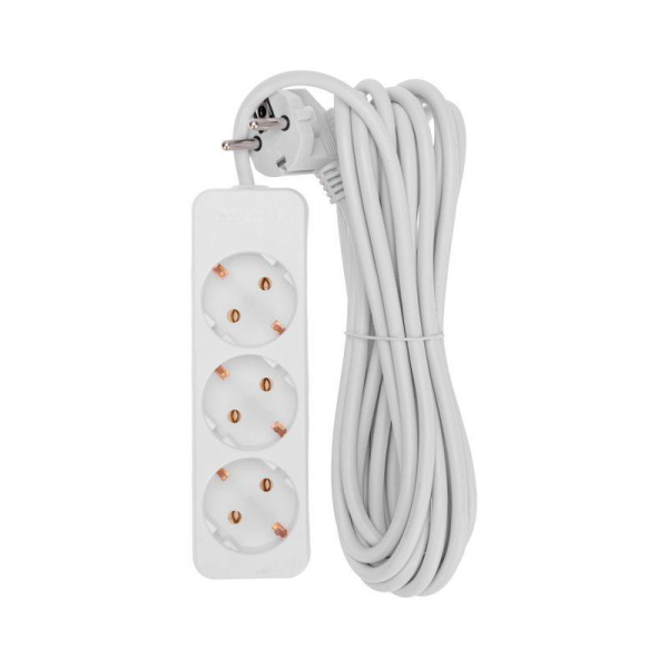 Удлинитель 3х5м с заземл. 3х0.75 бел. PROCONNECT 13-4210