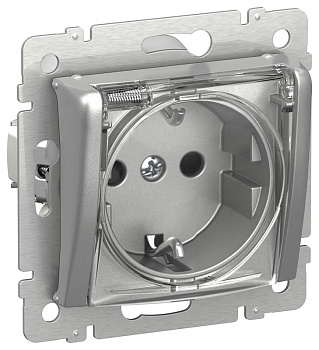 Розетка IEKVALENA с з/к/ш с кр. 16А IP20 алюм. IEK 6901221